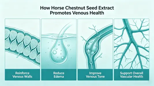 horse chestnut seed extract supports vein health