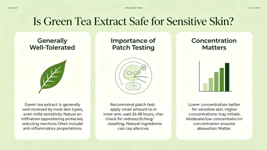 Green Tea Extract Safe for Sensitive Skin Green Tea Extract Safe for Sensitive Skin