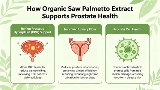 Organic Saw Palmetto Extract Supports Prostate Health