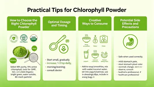 Practical Tips for Incorporating Chlorophyll Powder Practical Tips for Incorporating Chlorophyll Powder