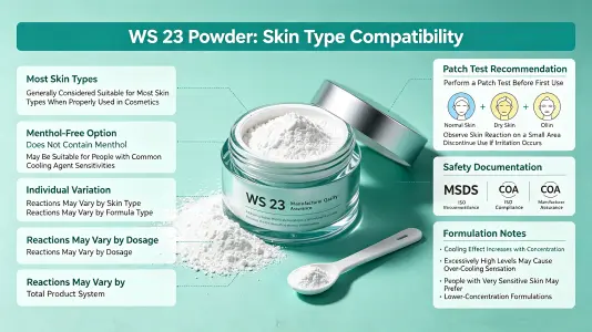 Is WS 23 Cooling Agent Safe for All Skin Types