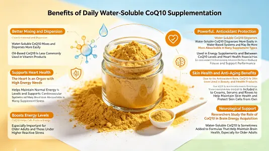 Benefits of Taking Water Soluble Q10 Daily Benefits of Taking Water Soluble Q10 Daily