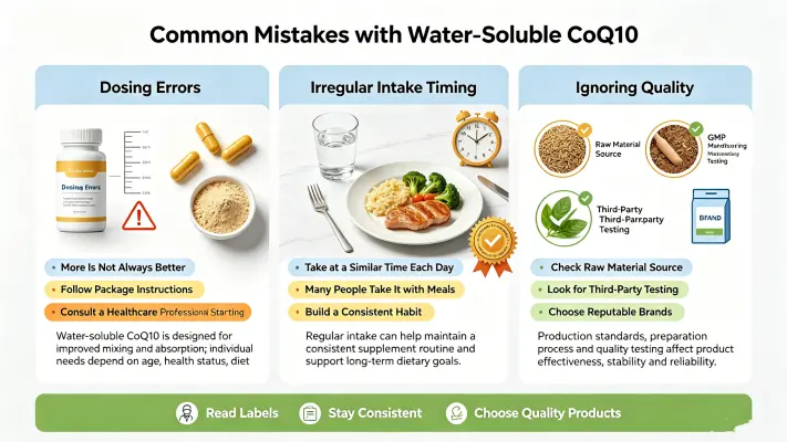 Common Mistakes When Using Water Soluble Q10