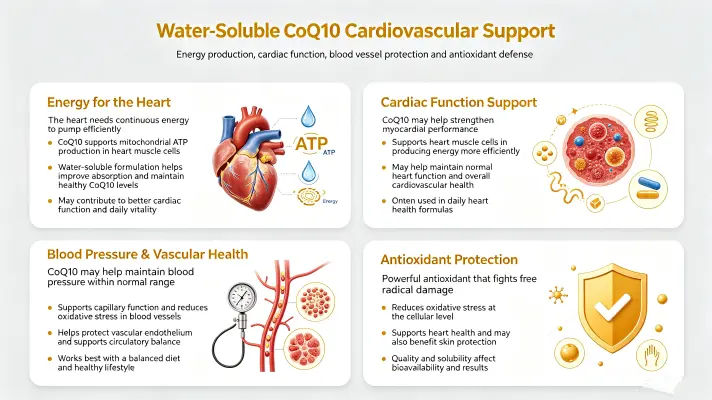 How Water Soluble CoQ10 Supports Heart Health