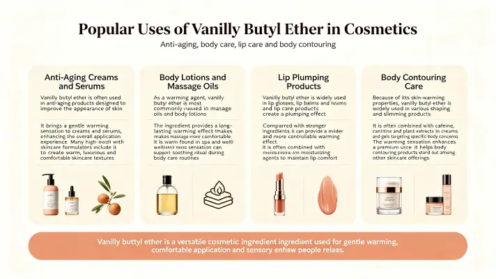 Top Uses of Vanillyl Butyl Ether in Cosmetics Top Uses of Vanillyl Butyl Ether in Cosmetics