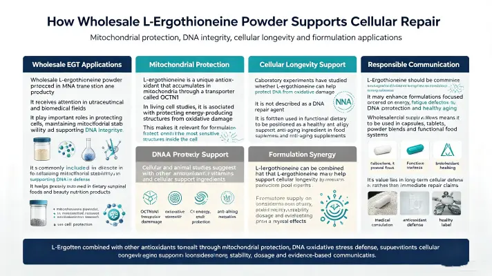 How Wholesale L-Ergothioneine Powder Supports Cellular Repair How Wholesale L-Ergothioneine Powder Supports Cellular Repair