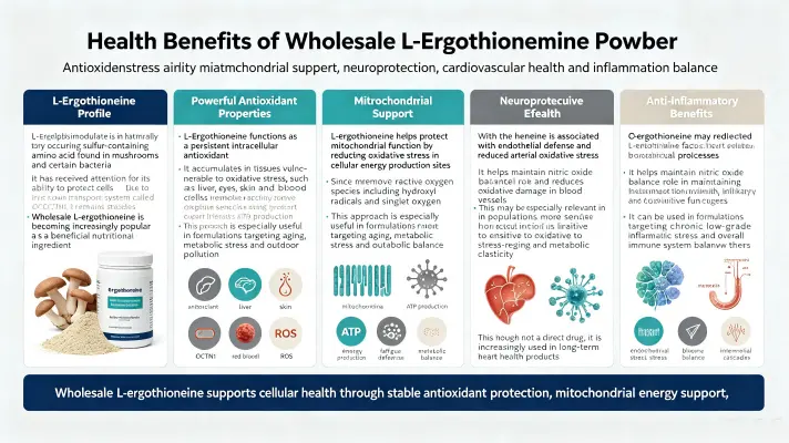 Health Benefits of wholesale L-ergothioneine PowderHealth Benefits of wholesale L-ergothioneine Powder Health Benefits of wholesale L-ergothioneine PowderHealth Benefits of wholesale L-ergothioneine Powder