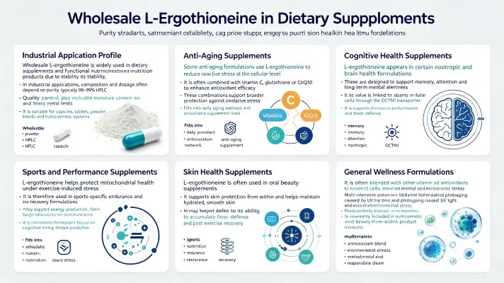 Applications of wholesale L-ergothioneine in Supplements Applications of wholesale L-ergothioneine in Supplements