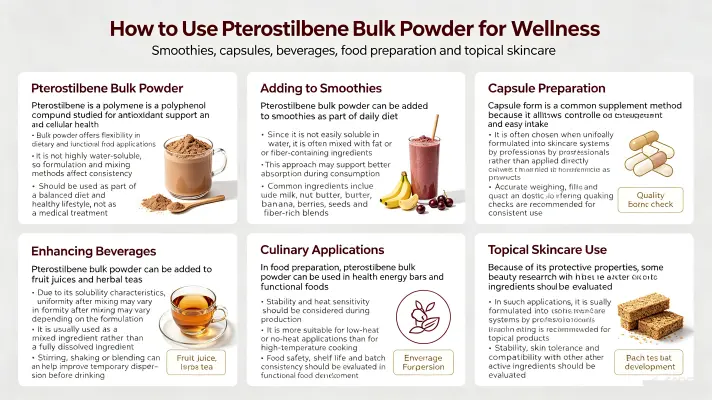 How to Use Pterostilbene Bulk Powder for Wellness